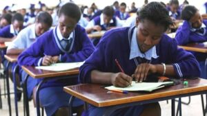 Students writing their examinations. Photo: Courtesy